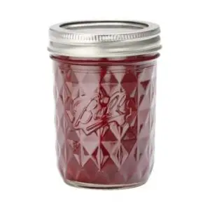 crystal diamond glass jam jar